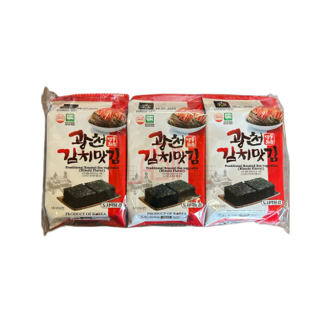 SAMWON Seasoned Roasted Sea Laver KIMCHI (3pack x 4g) x 24 - Bilde 2