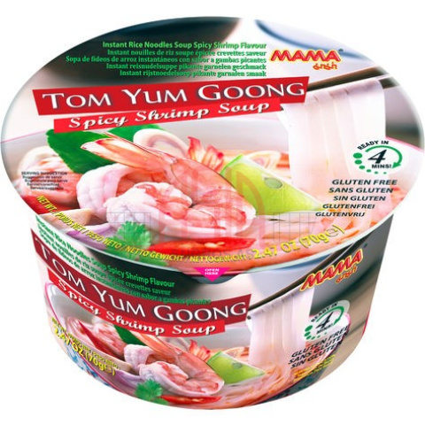 MAMA Rice Noodle Bowl Tom Yum Goong 70g x 24 - Bilde 2