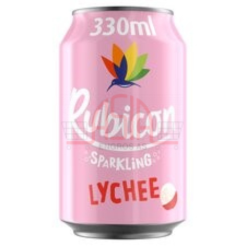 RUBICON Sparkling Lychee Drink 330ml x 24 - Bilde 2