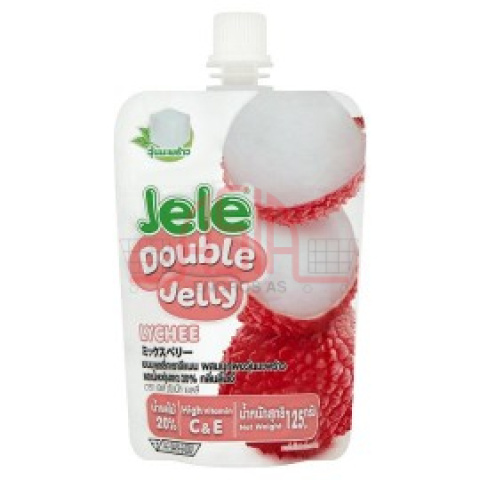 JELE Double Jelly Lychee (3 x 125g) x 12