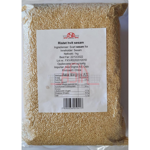 ROASTED White Sesame seed RISTET Me trang rang 1KG