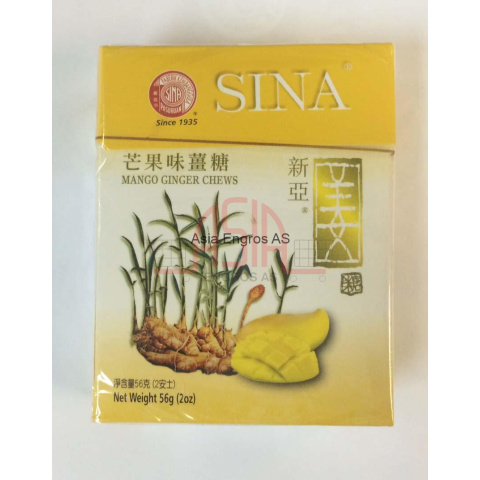 SINA GINGER CANDY MANGO 12X56G