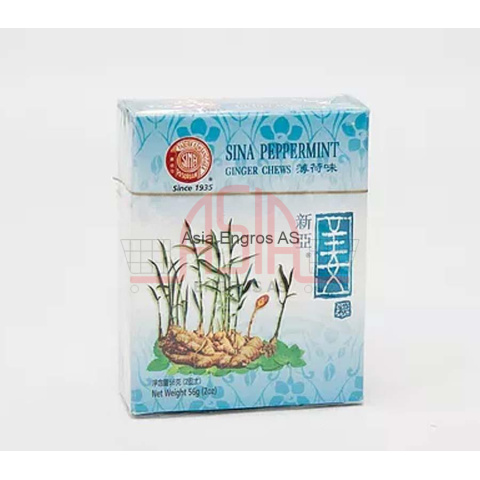 SINA GINGER CANDY PEPPERMINT 12X56G