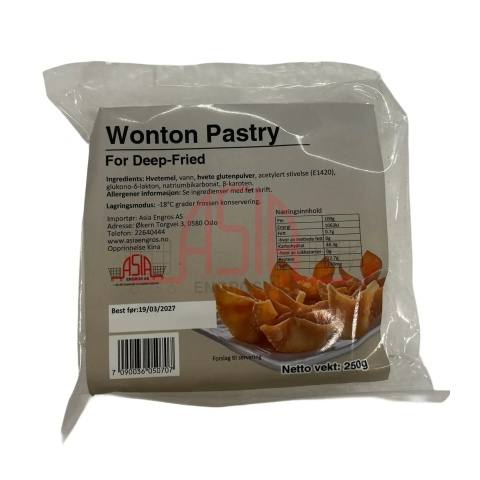 Asia Frozen FRYING Wonton Pastry Chien 250G x 24